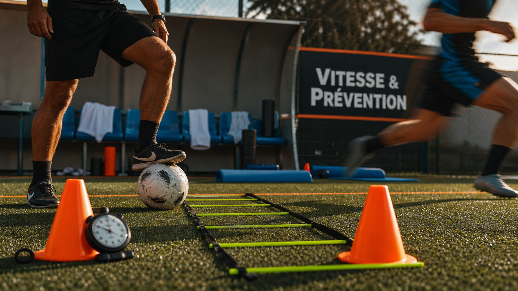 Football préparation physique : vitesse et prévention, sprints au terrain