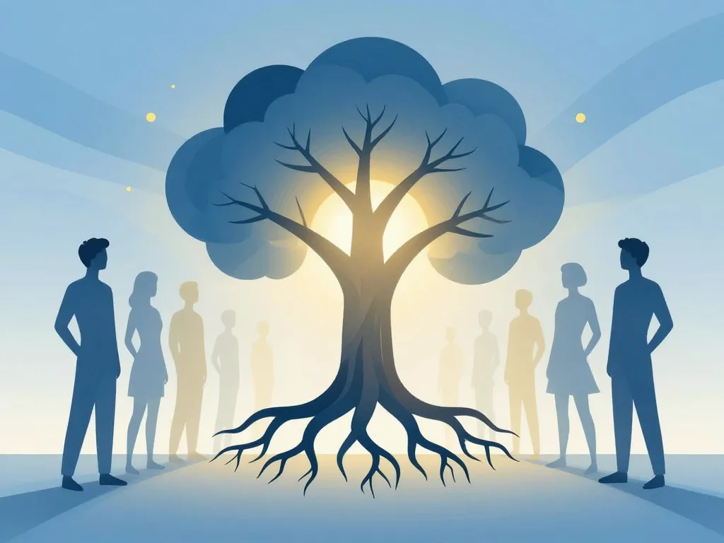 être sûr de soi arbre enraciné confiance