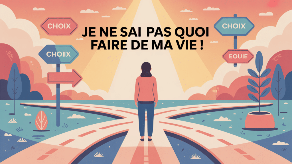je ne sais pas quoi faire de ma vie illustration conceptuelle choix