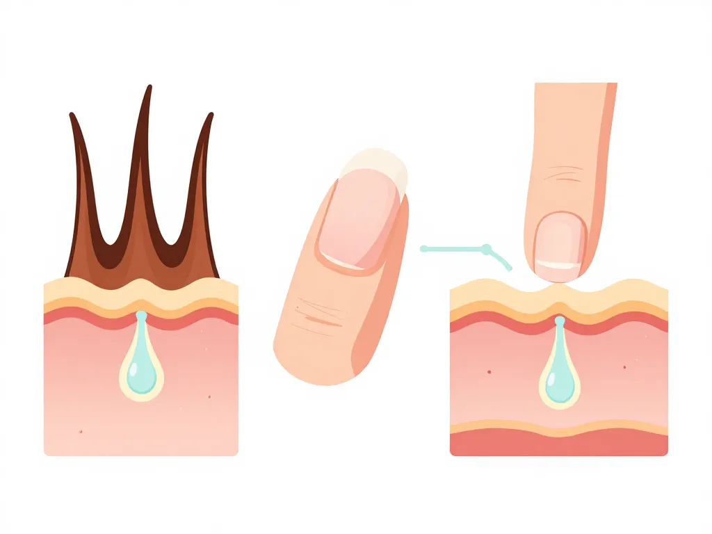 schema keratine dans cheveux ongles peau partie du corps en k