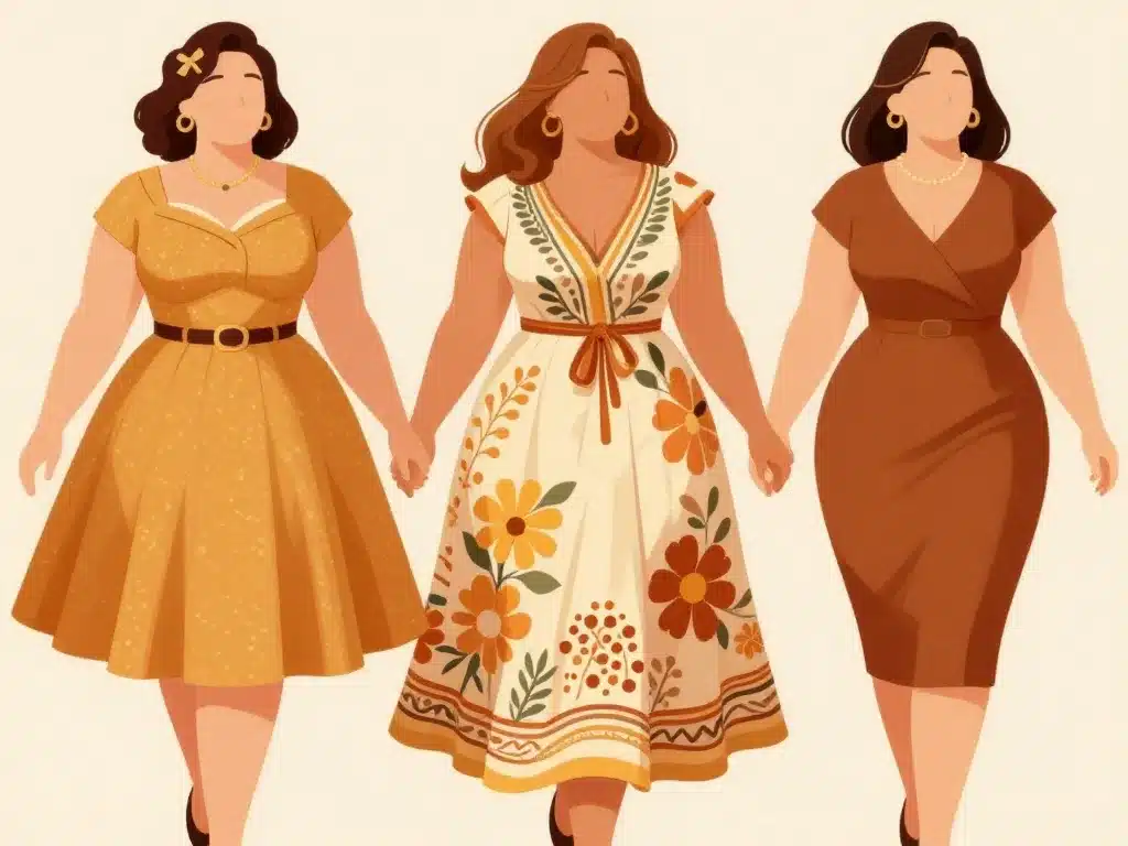 styles robe vintage grande taille années 50 70 et rétro formel