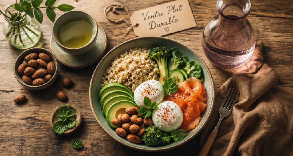 maigrir du ventre alimentation bol quinoa légumes