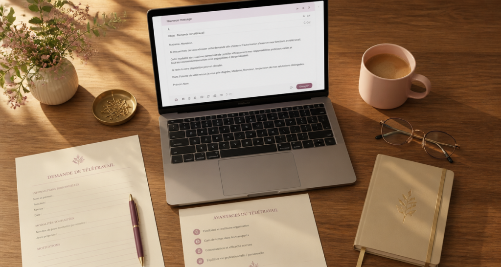 demande de télétravail pour raison familiale bureau