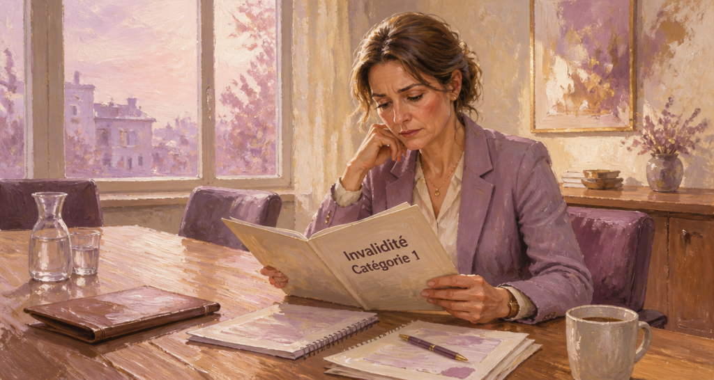 invalidité catégorie 1 inconvenient femme dossier