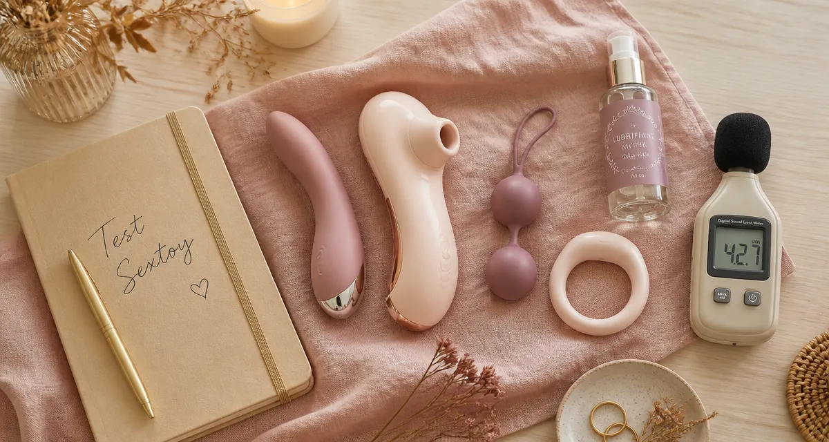 test sextoy accessoires sur table