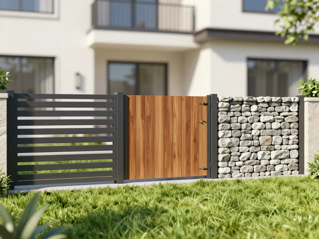 Types cloture jardin moderne