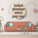 amélioration acoustique avec isolant phonique mince pour mur moderne