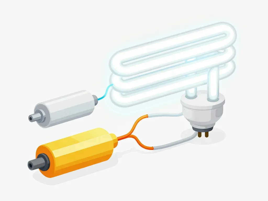 Schéma néon qui clignote tube starter ballast