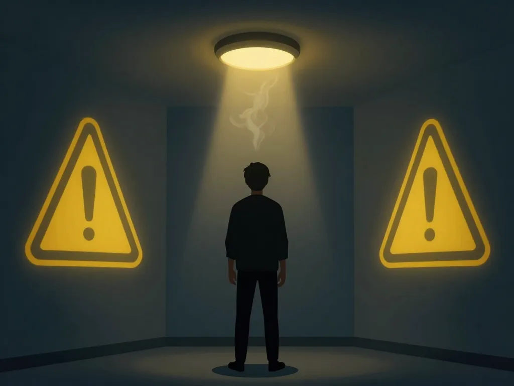 Danger néon qui clignote sécurité électrique