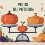 illustration poid potiron balance cuisine