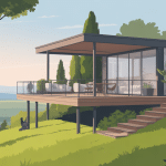 terrasse sur pilotis moderne illustration vue dégagée