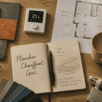 chauffage par le sol gaz échantillons plans thermostat