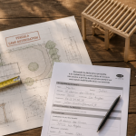 pergola démontable sans autorisation sur table avec plans