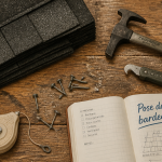 poser du bardeau bitumé outils sur plan de travail