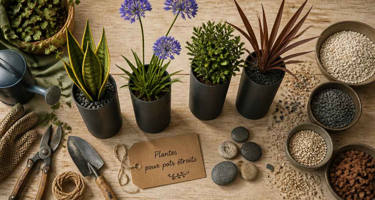 Que planter dans un pot haut et étroit, exemples de plantes
