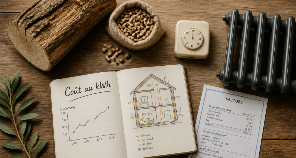 quel est le chauffage le moins cher table comparatif bois granulés thermostat