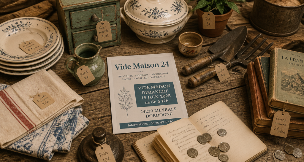 vide maison 24 table objets Dordogne