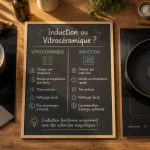 difference entre induction et vitrocéramique sur un plan de travail