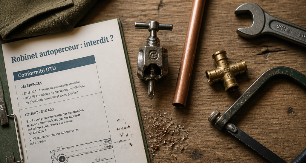 robinet autoperceur interdit, alternatives conformes, outils plomberie