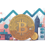 Graphique stylisé montrant le prix du bitcoin en 2015