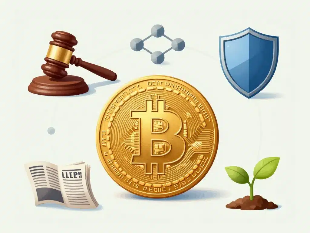 Visuel conceptuel sur les facteurs qui ont influencé le prix du bitcoin en 2015