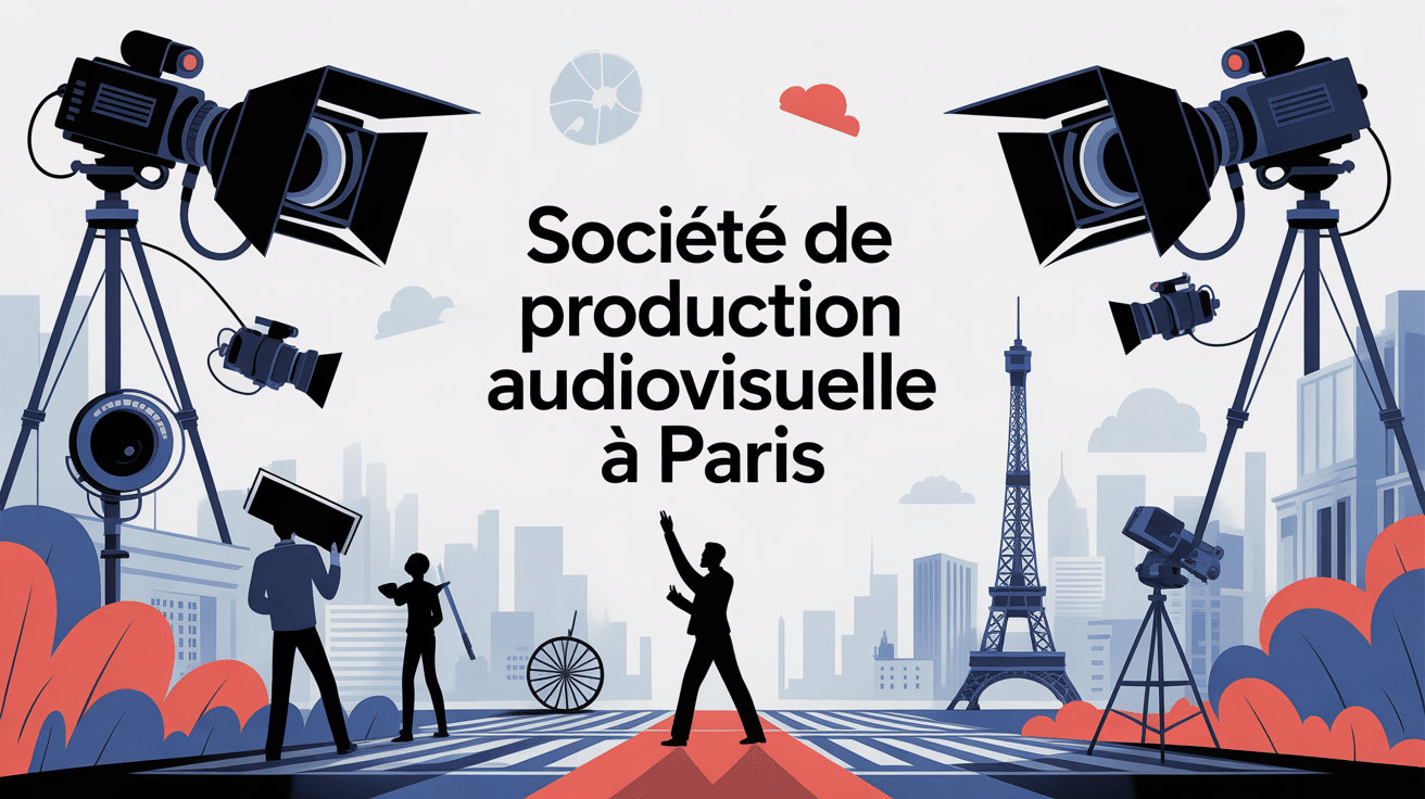 Scène de production audiovisuelle Paris moderne et créative
