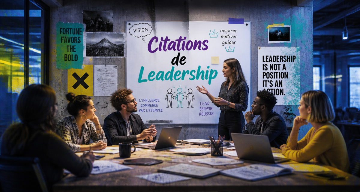 citation leadership équipe discussion moderne