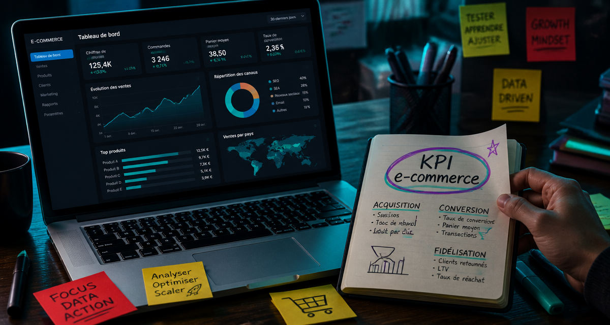 kpi e commerce tableau de bord carnet