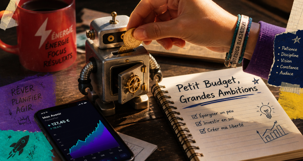 investir en bourse petit budget mini robot smartphone