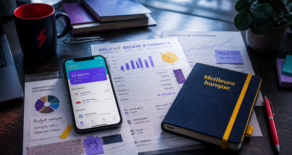 meilleure banque pour placer son argent sur bureau avec appli d’épargne