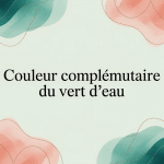 illustration couleur complémentaire vert d'eau abstraction rose corail
