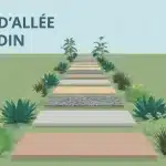 dalle allee de jardin pierre beton bois composite gres cerame