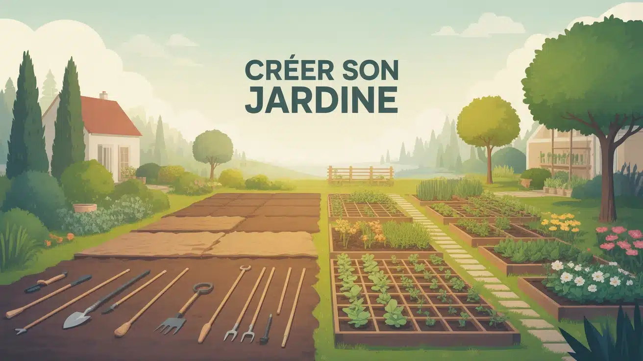 jardin comment faire illustration transformation terrain