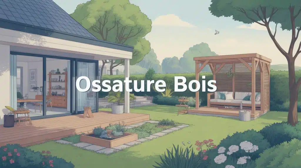 Ma maison mon jardin avec ossature bois terrasse et jardin