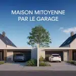 maison mitoyenne par le garage façade moderne