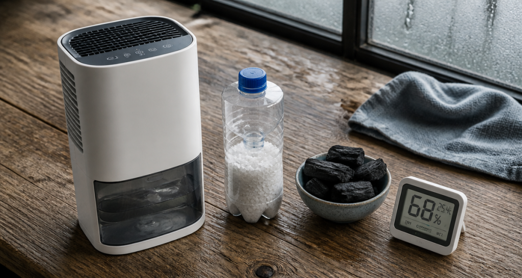 comment déshumidifier une pièce avec déshumidificateur et absorbeur