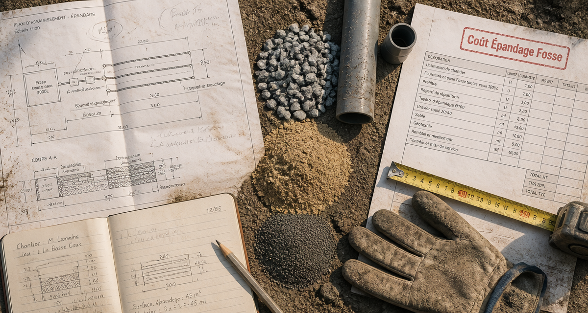 prix épandage fosse septique chantier devis