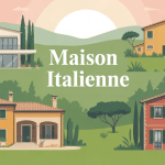 Illustration maisons italiennes art de vivre