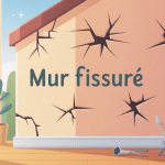 mur fissuré comment réparer illustration maison fissurée