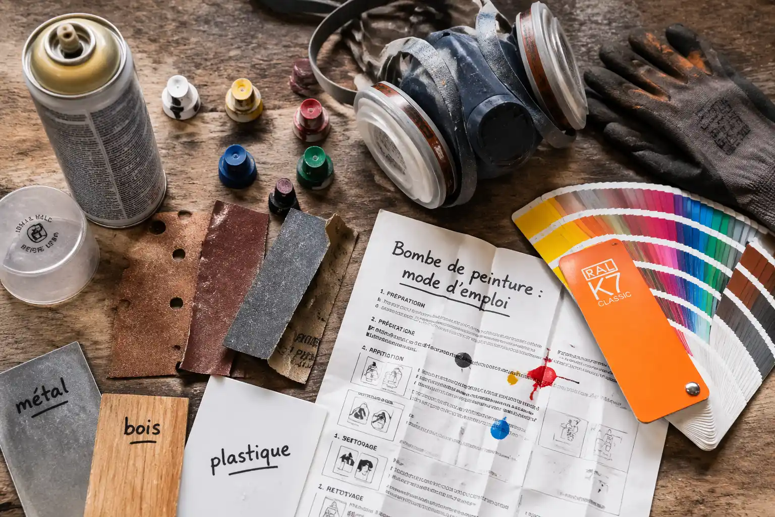 bombe de peinture outils atelier