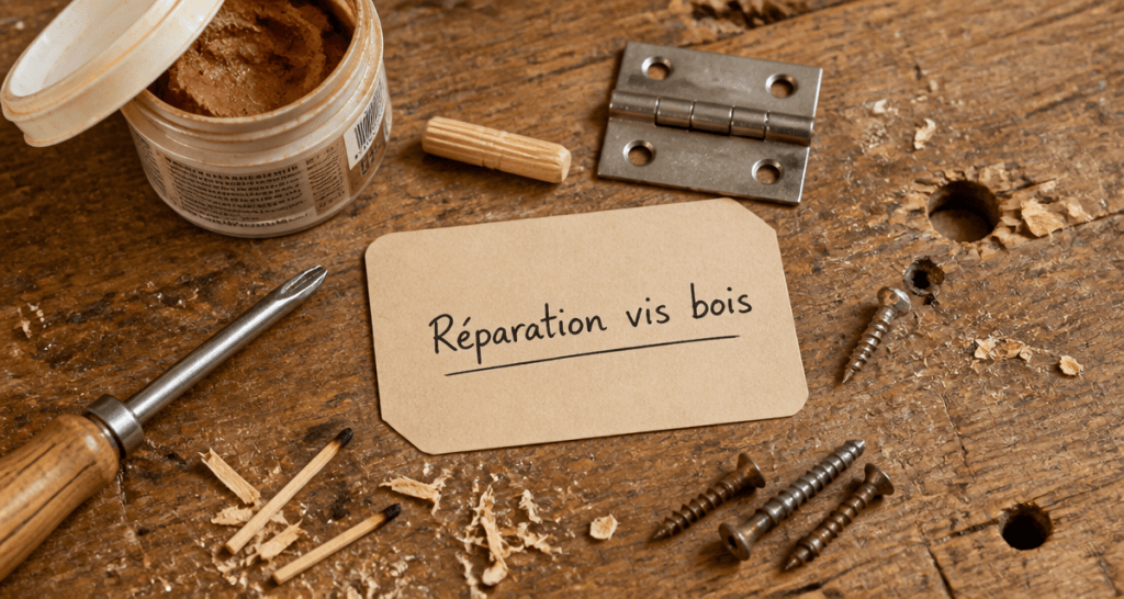 comment serrer une vis qui tourne dans le vide bois sur établi