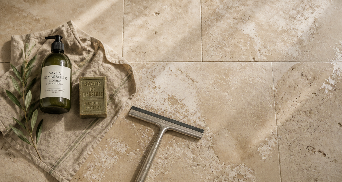 travertin salle de bain inconvénients grandes dalles beige crème