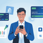 application banque populaire pro sur smartphone par un professionnel