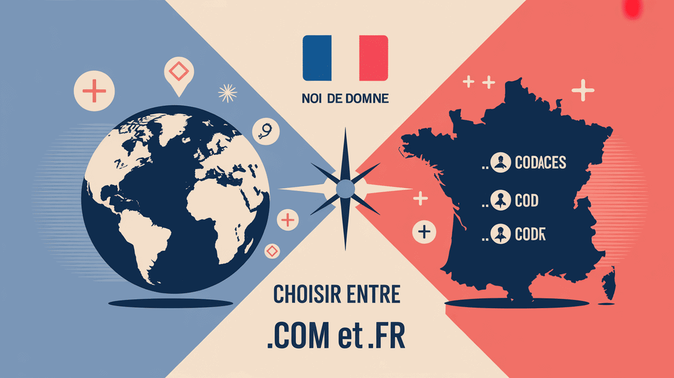 .com ou .fr illustration choix nom de domaine