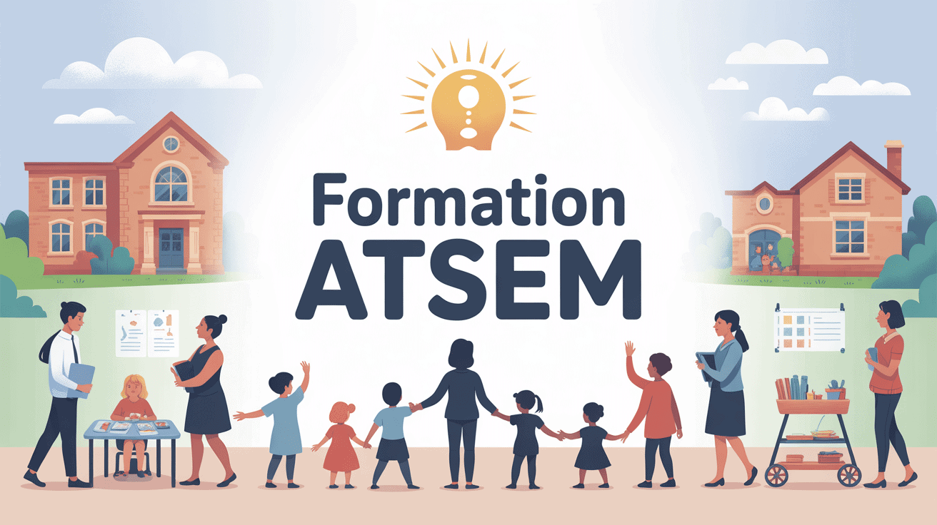 illustration parcours formation atsem école maternelle