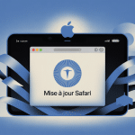 illustration moderne mise a jour safari sur appareils Apple