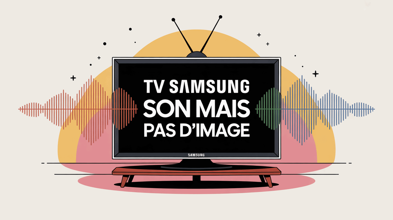 son mais pas d'image tv samsung illustration vectorielle