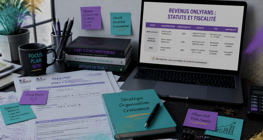 Revenu OnlyFans : 3 étapes pour déclarer vos gains et choisir le bon statut