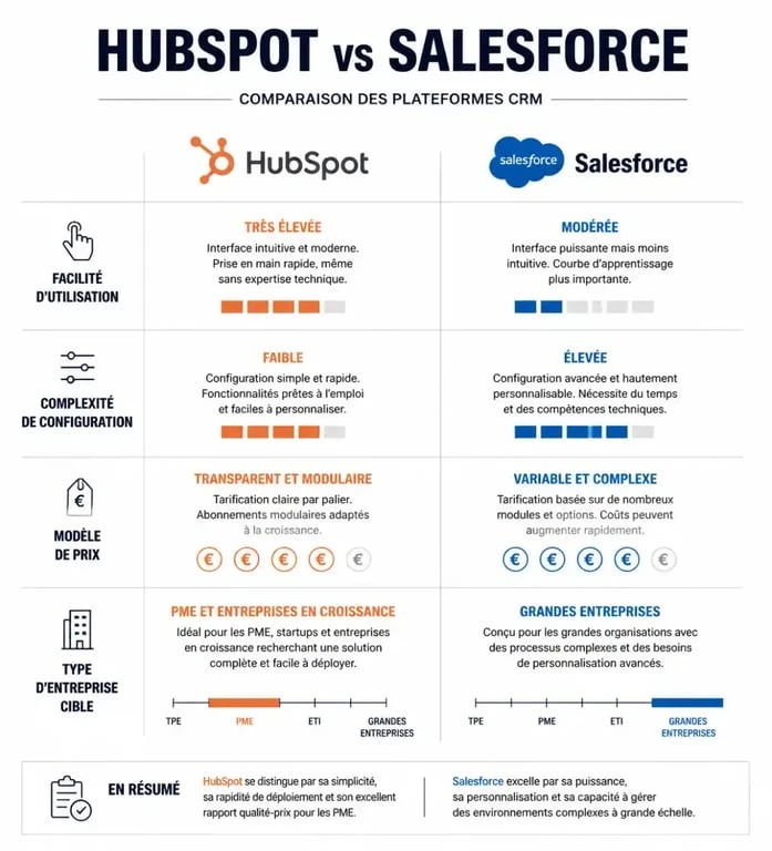 Comparatif HubSpot vs Salesforce : choisir le meilleur CRM pour votre entreprise