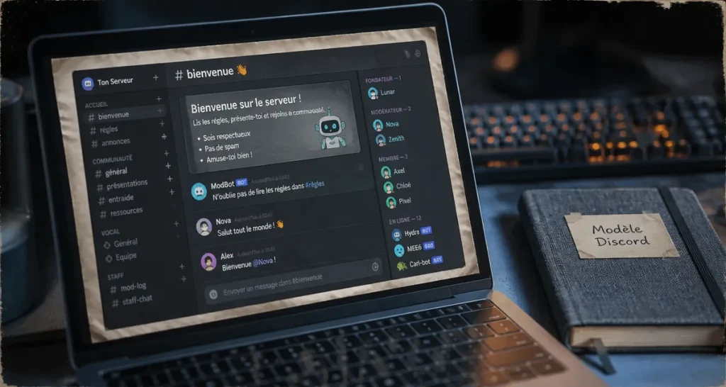 Modèle serveur discord : structure pro en 4 étapes